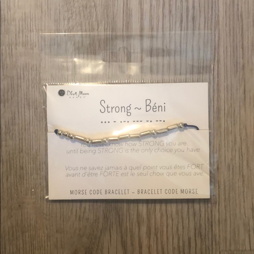 Blue Moon Beads Morse Code Bracelet - Strong